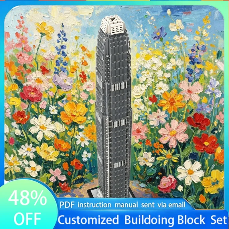2044 PCS Construction International Finance Centre 1:800 Scale MOC Customize Modular Building Block DIY Boys Assembly Toy Gift
