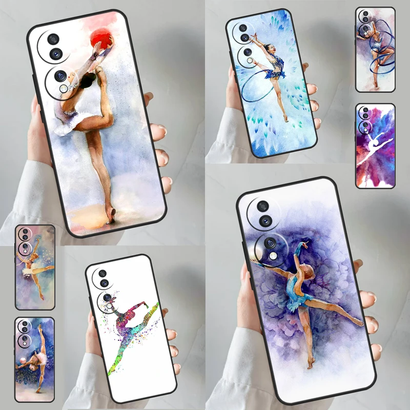 Gymnastics Oil Painting Funda For Honor Magic 6 Lite 5 Pro 50 70 90 Honor X8a X8b X6 X7 X8 X9 X6a X7a X9a X9b Case