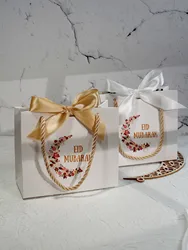 Eid Mubarak Candy Boxes Ramadan Decoration Cookies Gifts Packaging Paper Box Perfect For Islamic Muslim Party Decor Supply