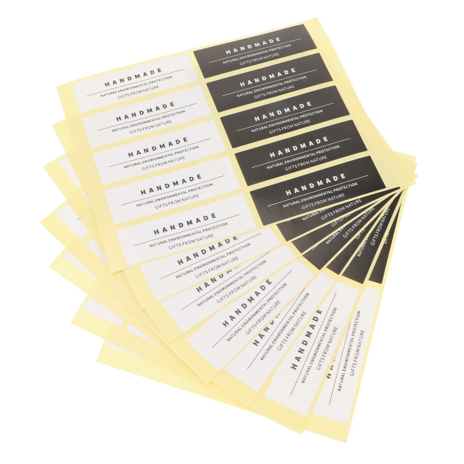 

6Pcs Jar Stickers 60 Labels Handmade DIY Labels Black White PVC Self-Adhesive for Glass Cup Container Decoration