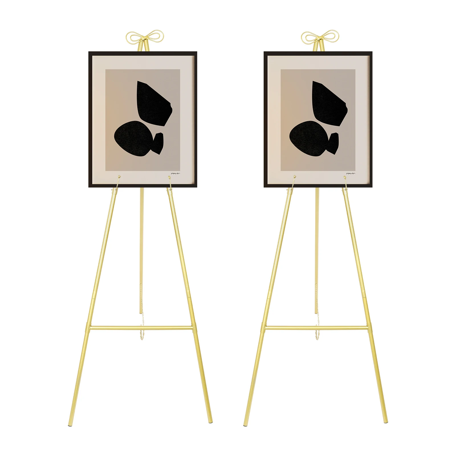 2pcs Light Luxury Wedding Welcome Photo Display Rack Nordic Sales Department Advertising Iron Easel Metal Photo Frame Landing