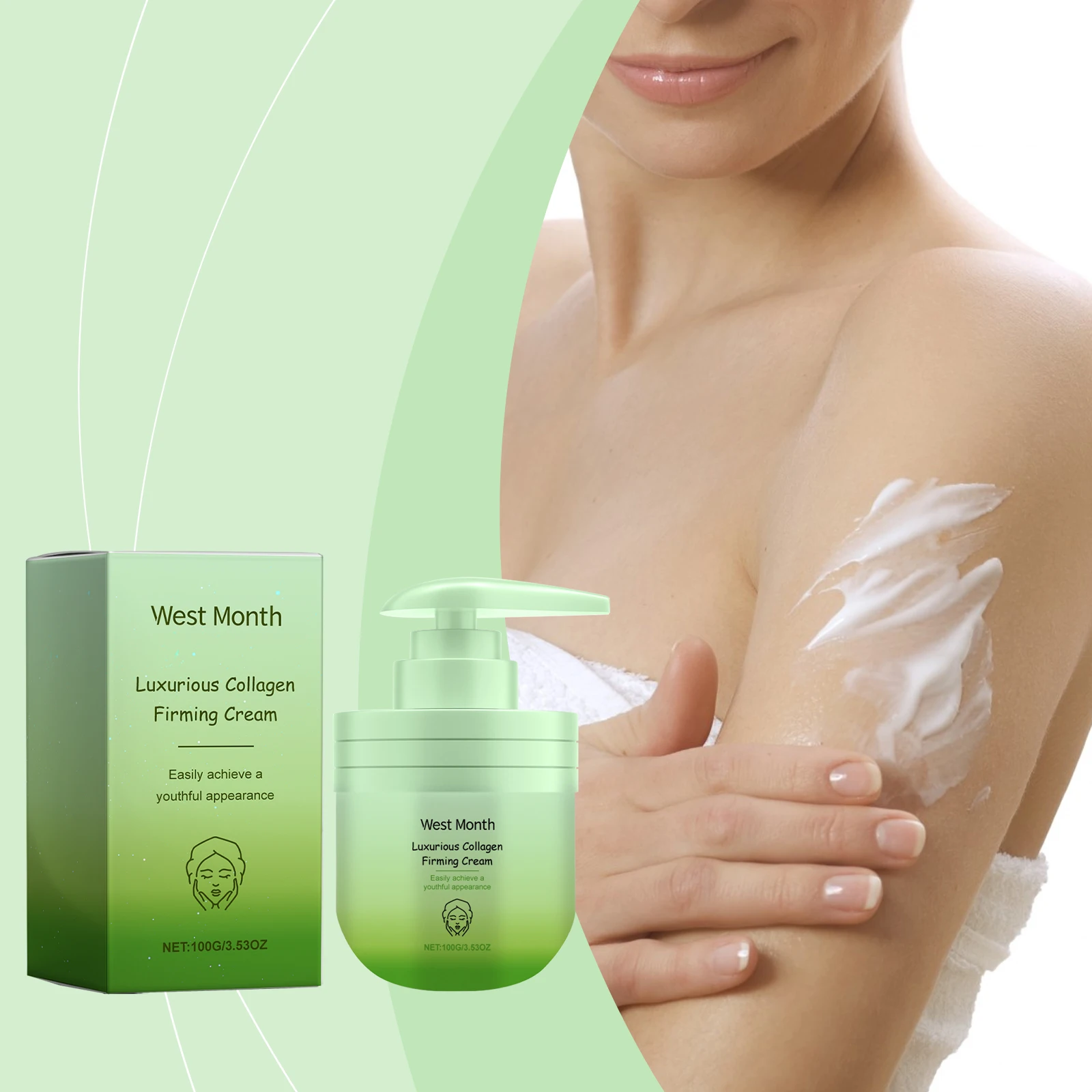 كريم الجسم بالكولاجين يقلل من الخطوط الدقيقة ويحسن ترهل البشرة ويزيد من مرونة البشرة ومرطب الجسم والعناية بالبشرة المغذية