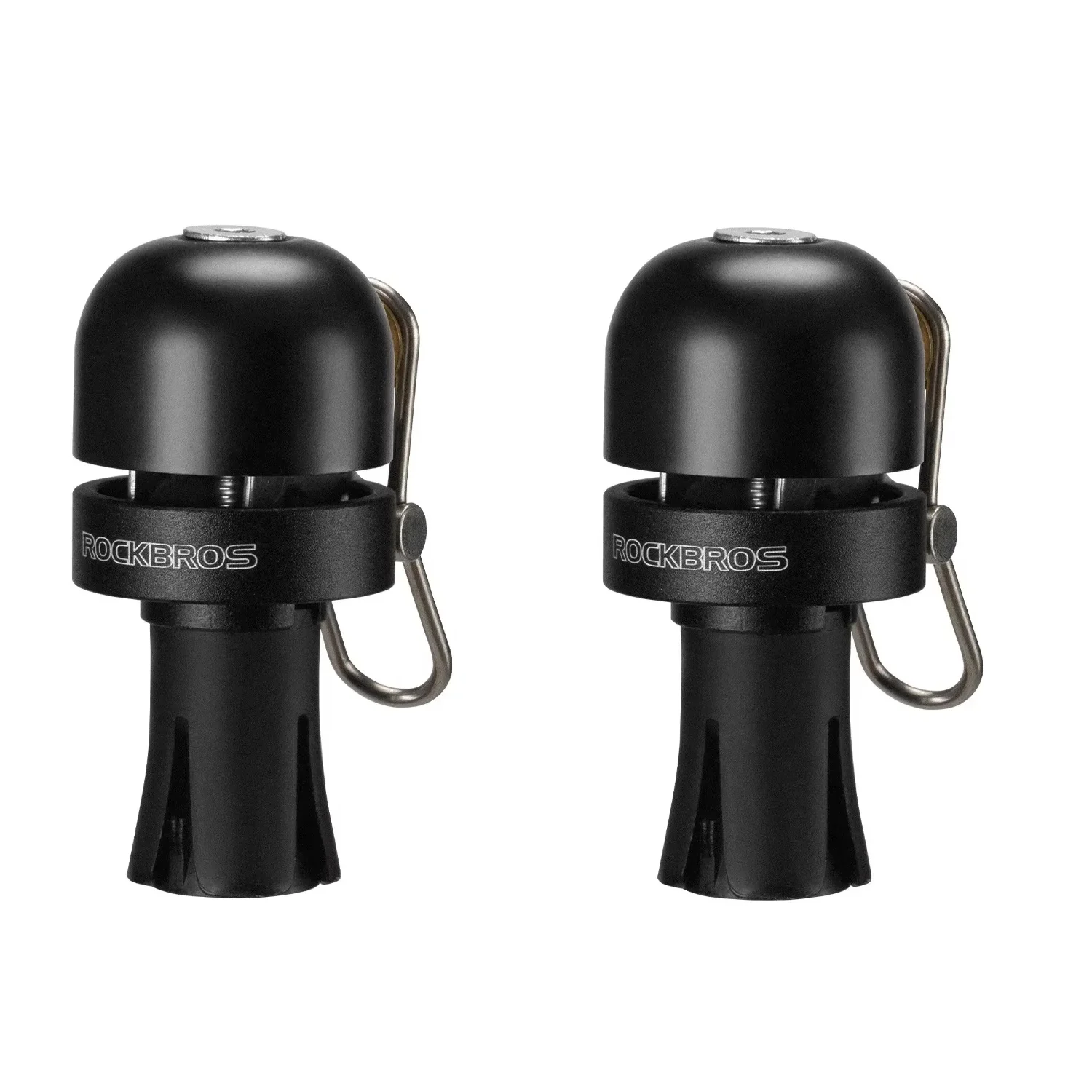 ROCKBROS Lenkerstecker, Fahrradklingel, 80 dB, klarer lauter Klang, rostfrei, MTB, Rennrad, Hupe, geeignet für 22,2 mm Griff, Staubstopfen