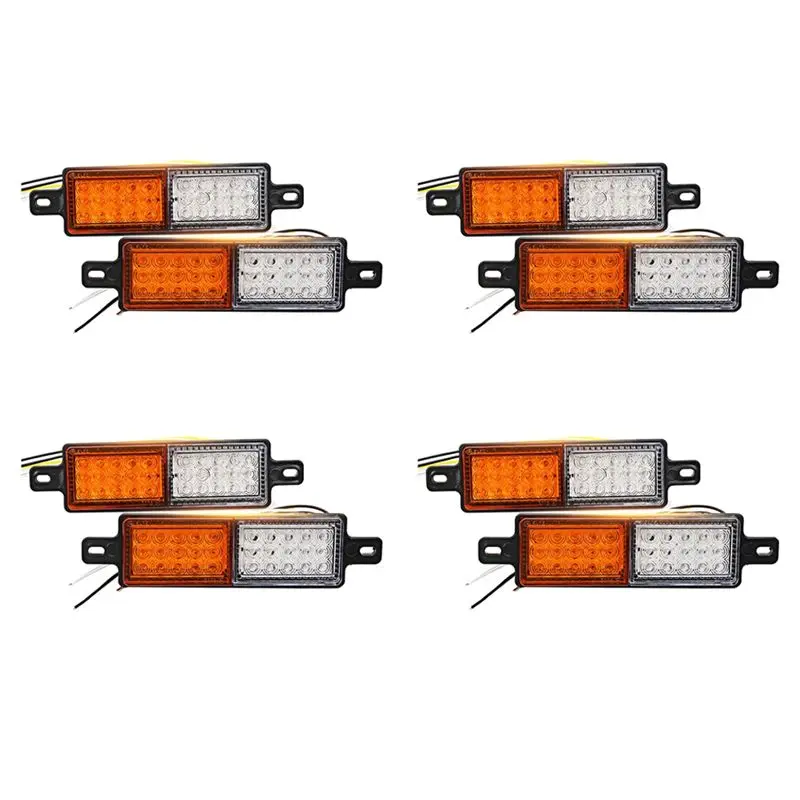 

8Pcs 12V 30 LED Car Truck Bull Bar Light Bullbar Front Bumper Light Front Indicator Park Lamp Signal Bulb Trailer