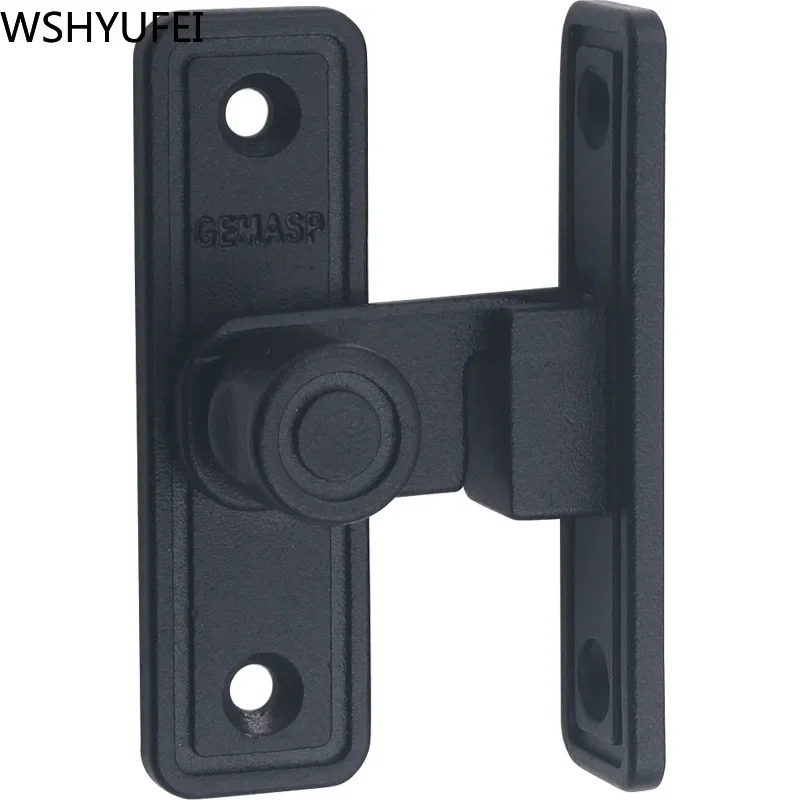 WSHYUFEI Black Flip Latch Gate Latches Stainless Steel Sliding Safety Door Bolt Latch Lock for Bathroom Gate Cabinet Lock buckle