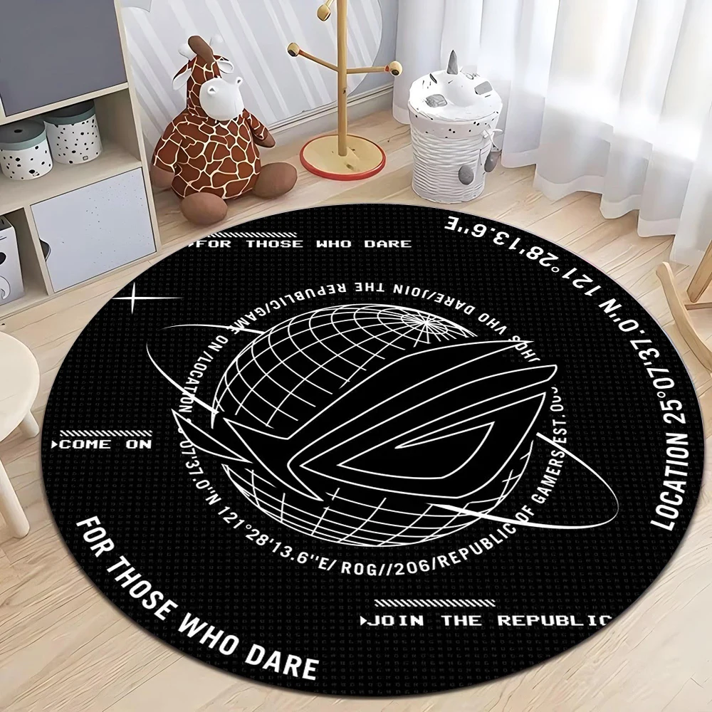 Pasha Game Mat  Round Rugs E-sports Chair ROG Universe Non-Slip Floor Mat Circle Carpet The Same Office Chair Mat Washing Mat