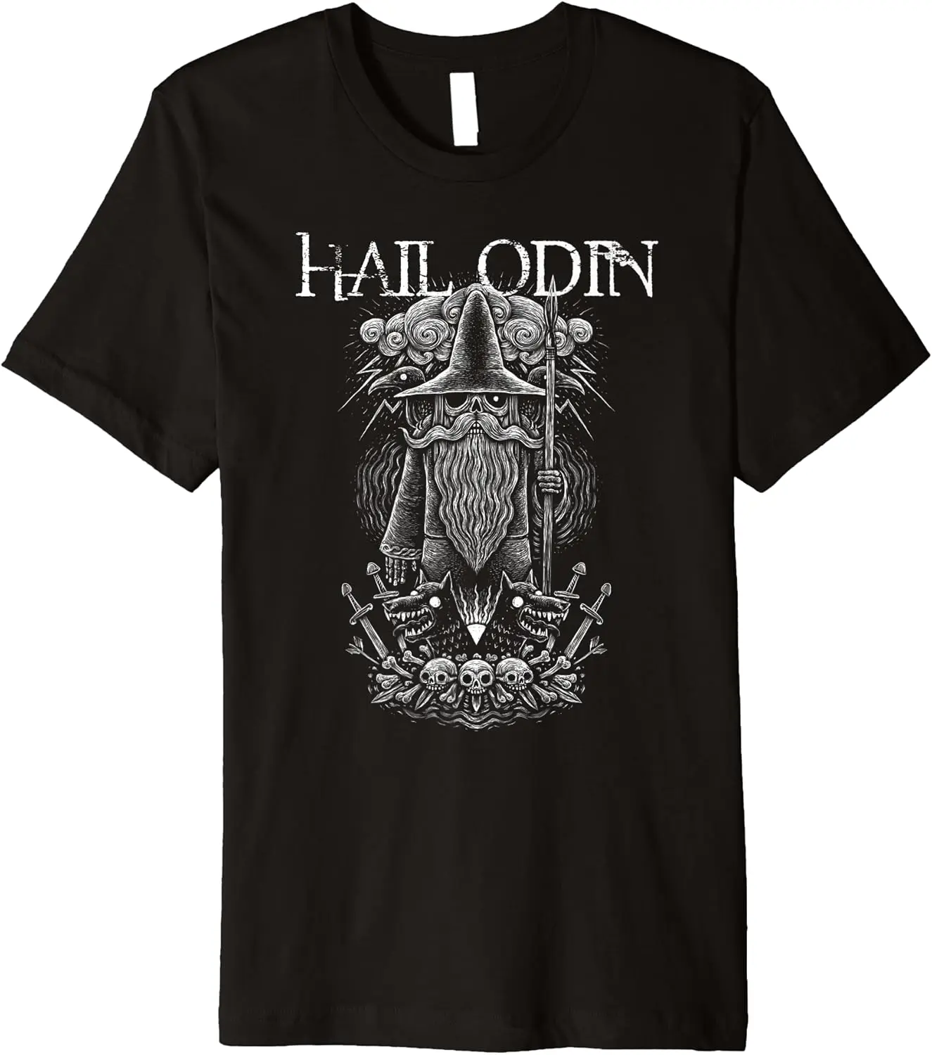 God of War Hail Odin All Father Norse Wotan Valhalla T-Shirt 100% Cotton O-Neck Short Sleeve Casual Mens T-shirt Size S-3XL