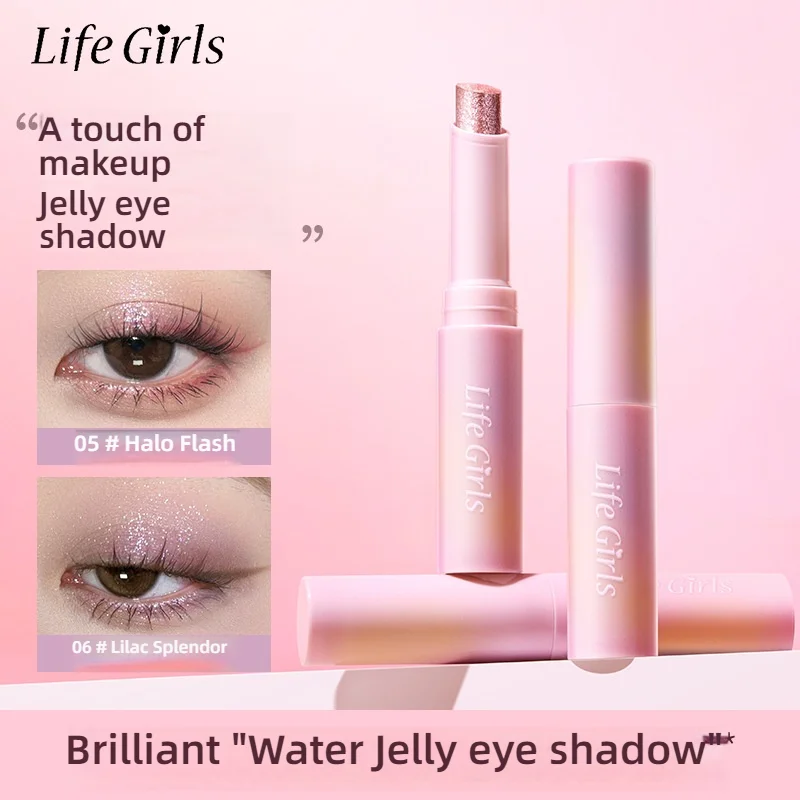 Life Girls Water Jelly Eyeshadow Stick Multi-Color Pearl Shimmer Matte Glitter Long Lasting Easy Apply Makeup Highlighter