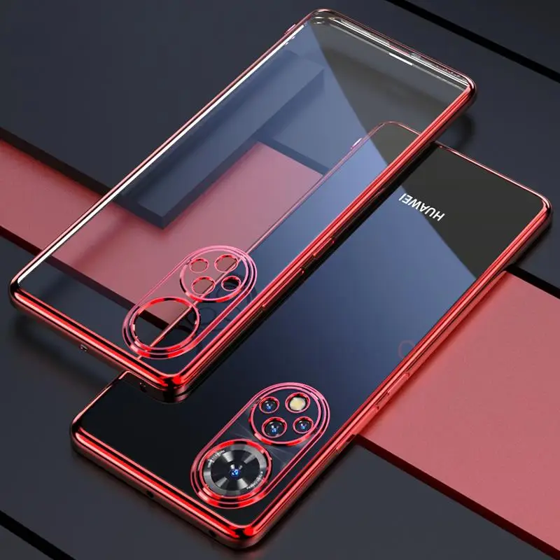 Luxury Plating Bumper Transparent Case On For Huawei Honor 50 60 70 80 Pro Se 20 Nova 9 Soft Silicone Clear Cover Honor50 Nova9