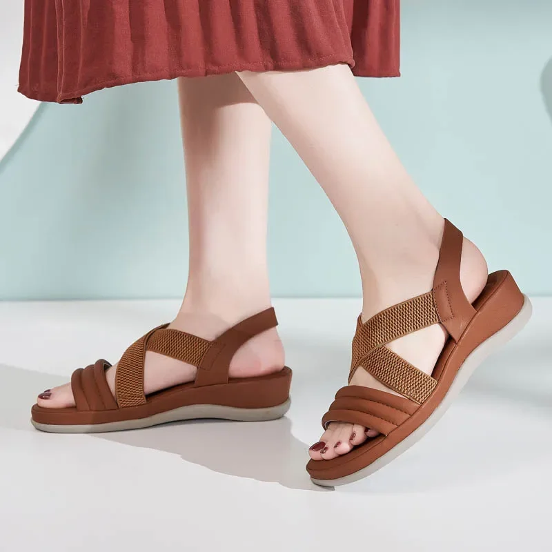 Zapatos De talla grande 36-42 para Mujer, Sandalias De plataforma a la moda De verano 2025, Sandalias cómodas antideslizantes, zapatos De Mujer