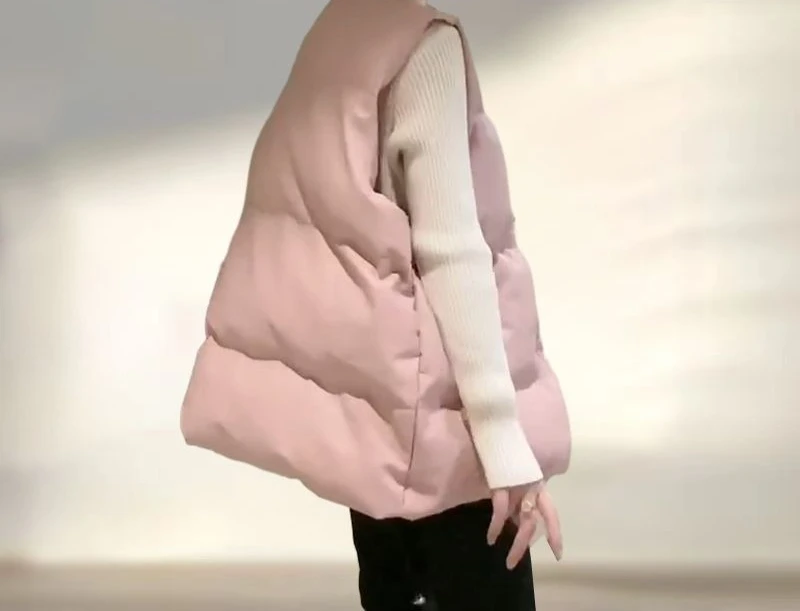 2025 Fashion Retro Vest Autumn and Winter New Round Neck Metal Buckle Loose Jacket