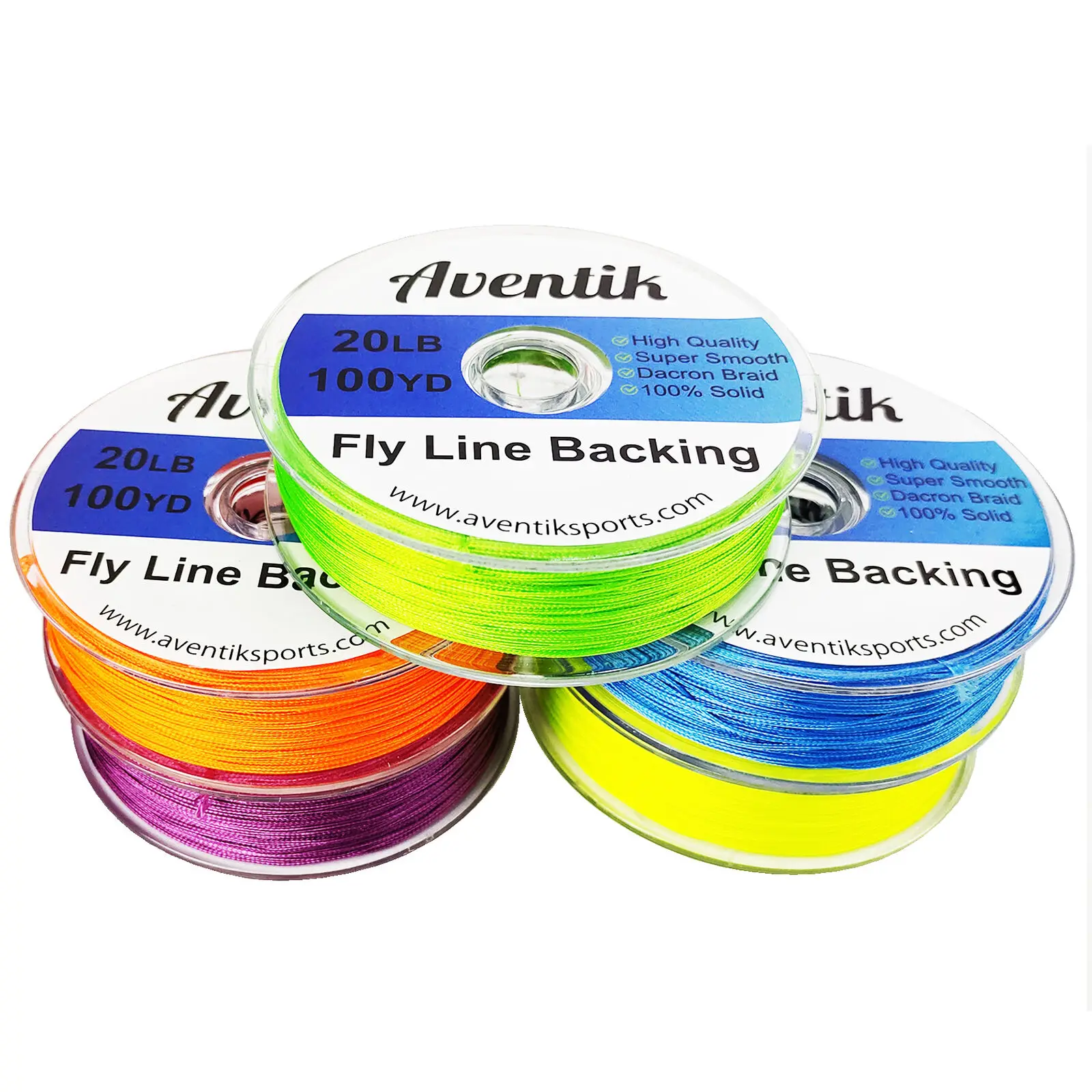 Aventik Fly Line Backing 100yd/91M Fly Fishing Dacron Braided Backing Line Easy Knotting for Trout Bass Fishing 20LB/30LB