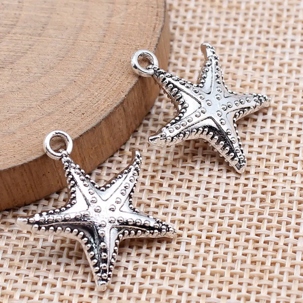 Accessories Starfish Charms Jewelry 24x21mm 10pcs