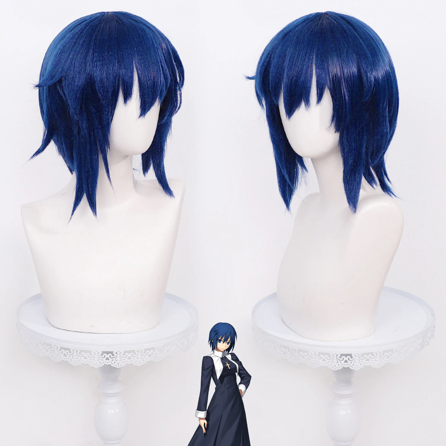 Anime Cosplay Blue Hair - 스칼프 탑 츠키히메 리메이크 시엘 코스프레