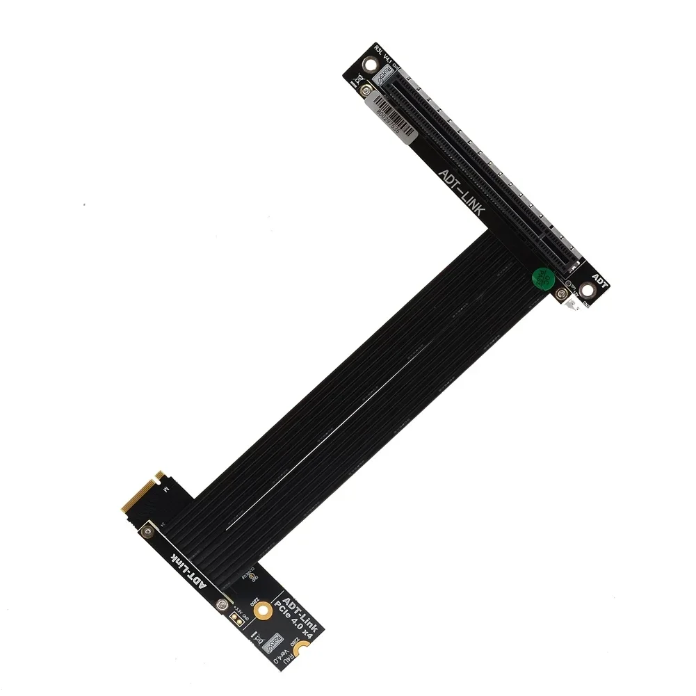 PCI-E 4.0 16x PCIe x16 Flexible Extender to M2 M.2 NVMe M Key SSD Riser Video Cards Extension Gen4 64Gbps Jumper Adapter for GPU