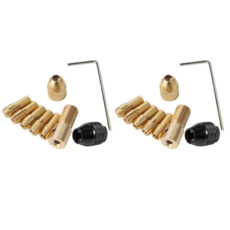 

AB47-18 шт., набор цанговых патронов для сверлильного патрона 0,5-3 мм с зажимом для папки сверл 3,17 мм, набор инструментов с медным колпачком для оси дрели