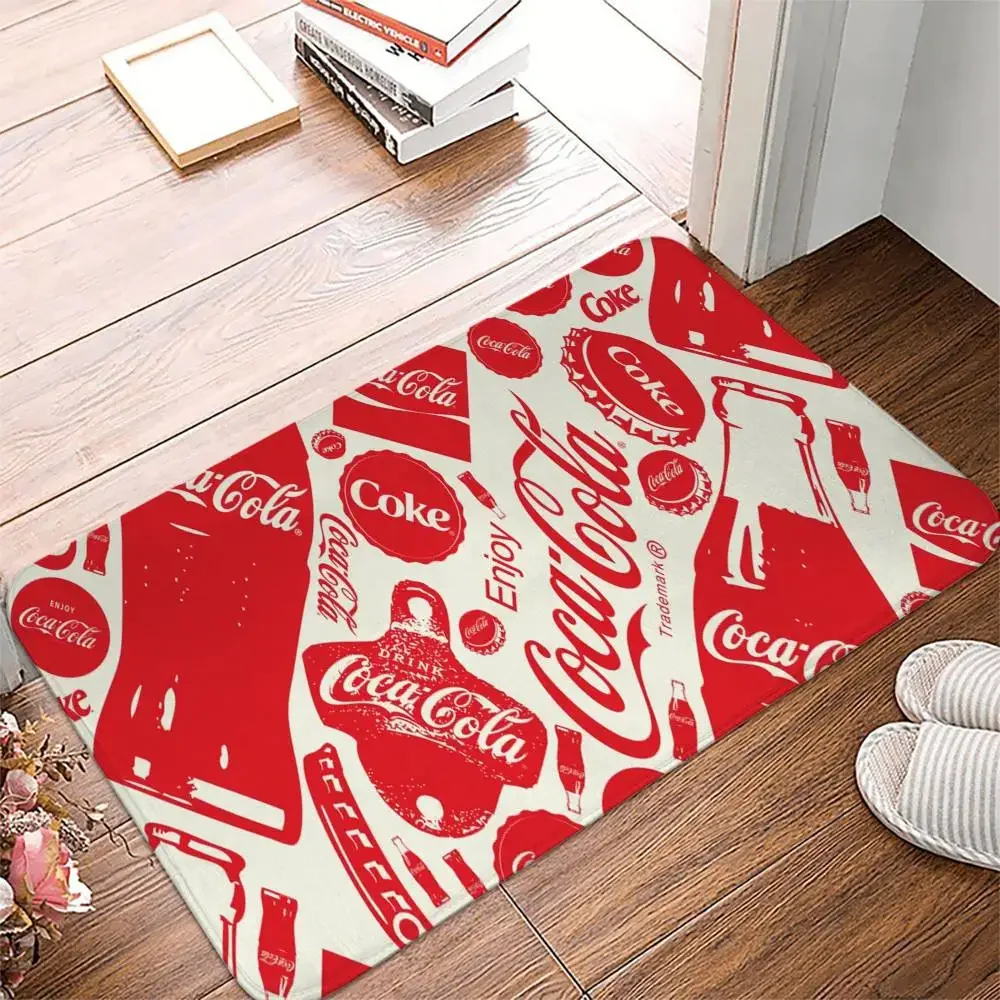 حار C-Cocas C-Colaes الكلمة حصيرة مدخل ممسحة حمام الحصير سجادة ضد الإنزلاق السجاد مدخل المنزل مخصص المطبخ القدم حصيرة