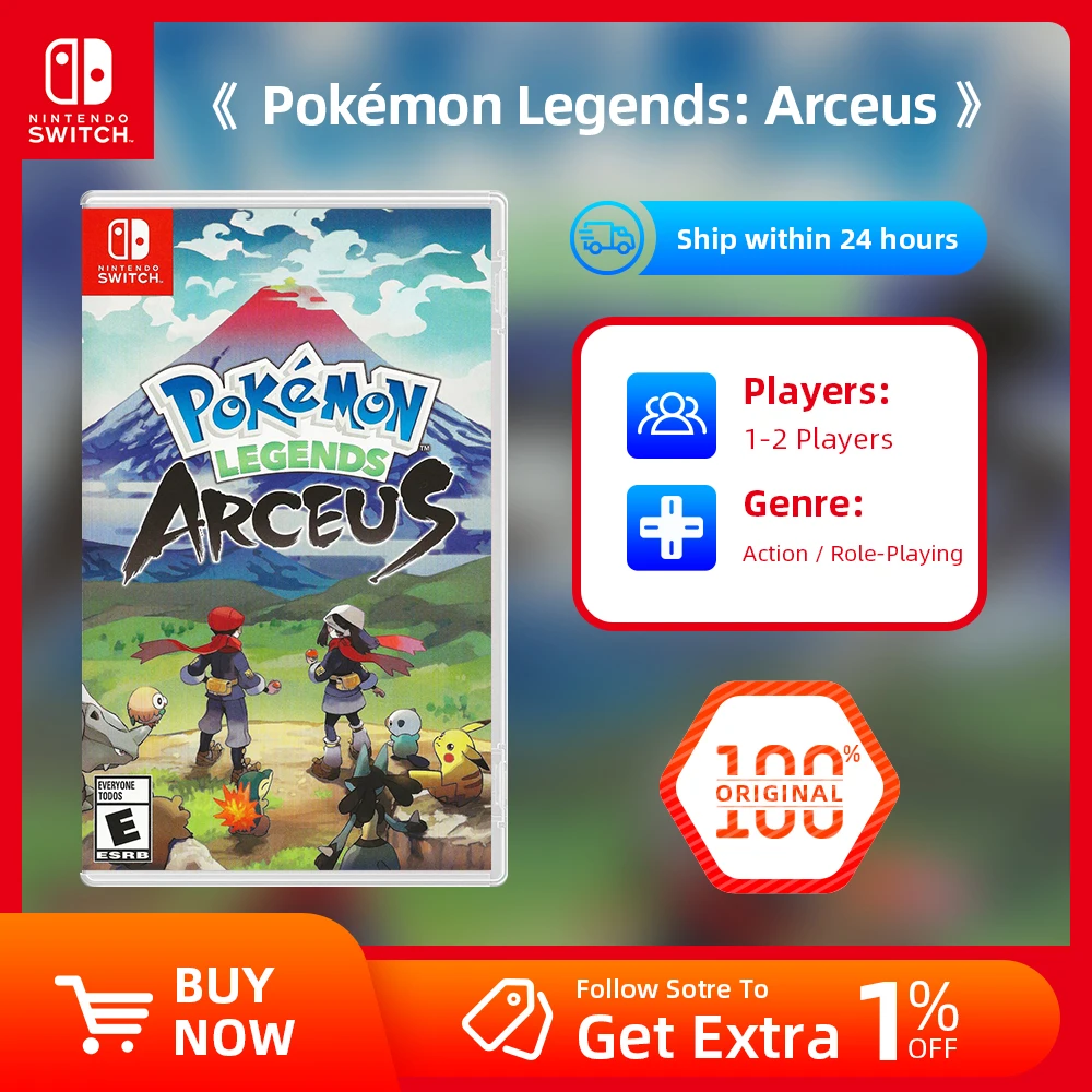 Nintendo Switch Game Deals Platformer Pokemon Legends Arceus Support 13 Languages TV Tabletop Handheld