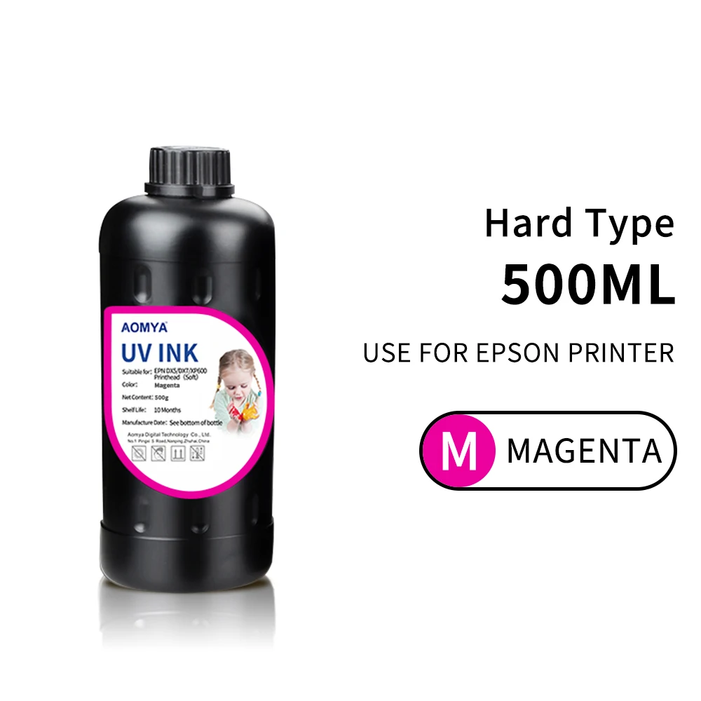 500 ml atrament UV do głowicy drukującej Epson DX4 DX5 DX7 3D Led UV Ink do drukarek atramentowych Epson L805 1390 1430 1410 L800 L1800 UV flated