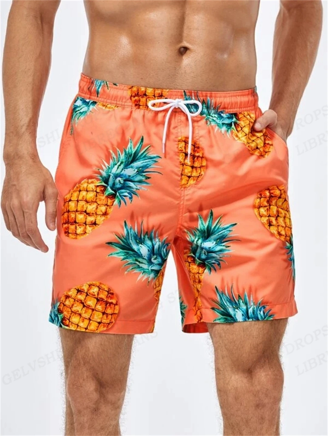 Tropical Fruits 3d Print Summer Men\'s Shorts Quick Dry Swimming Shorts Oversized Casual Beach Pants Fashion Trend Men Clothing