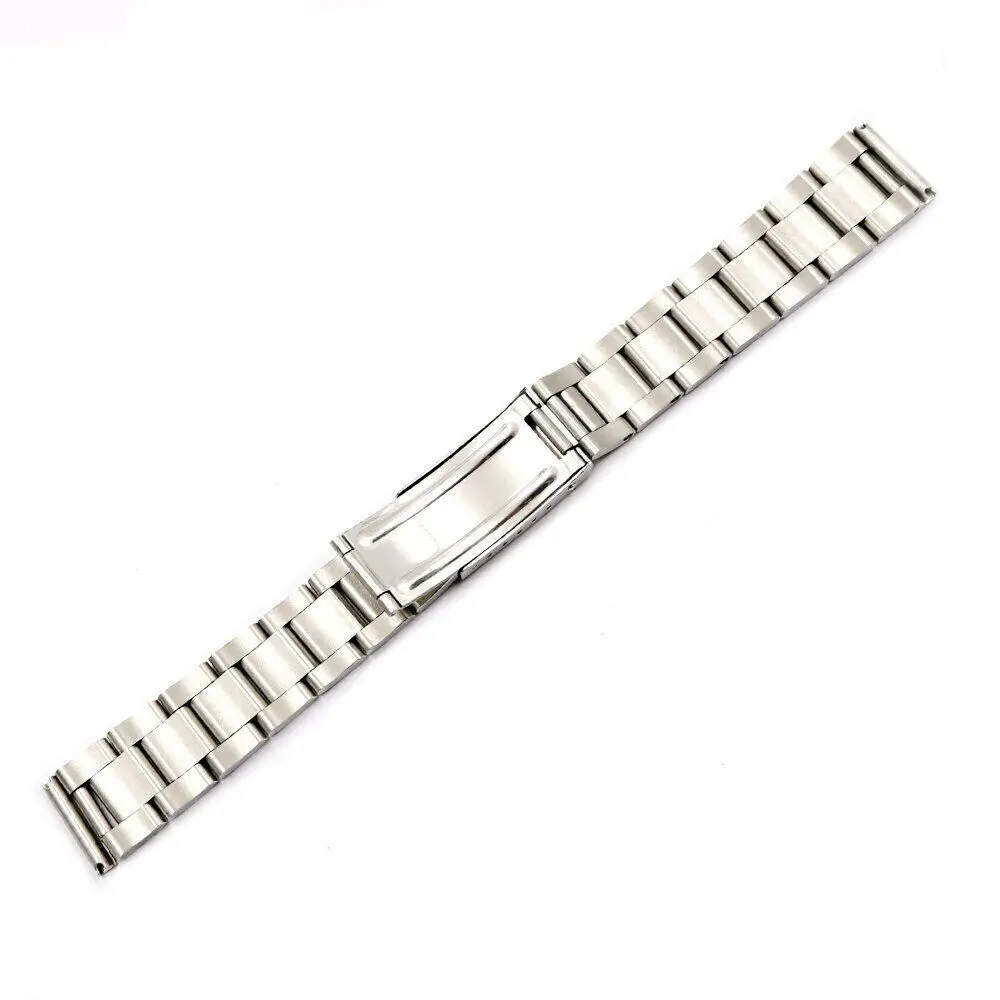 Carlywet 18 19 20mm 316L Steel Silver Strap Vintage Oyster Bracelet Watch Band For Seiko Tudor