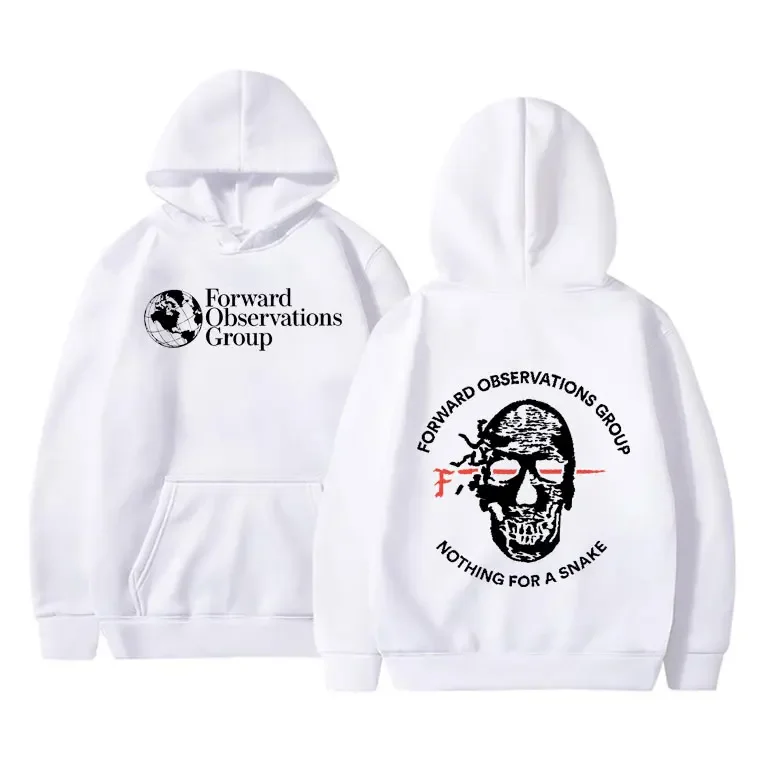 Forward Observations Group Nothing for A Snake FOG Graphic Hoodie Men Women Gothic Skeleton Vintage  Hoodies Streetwear