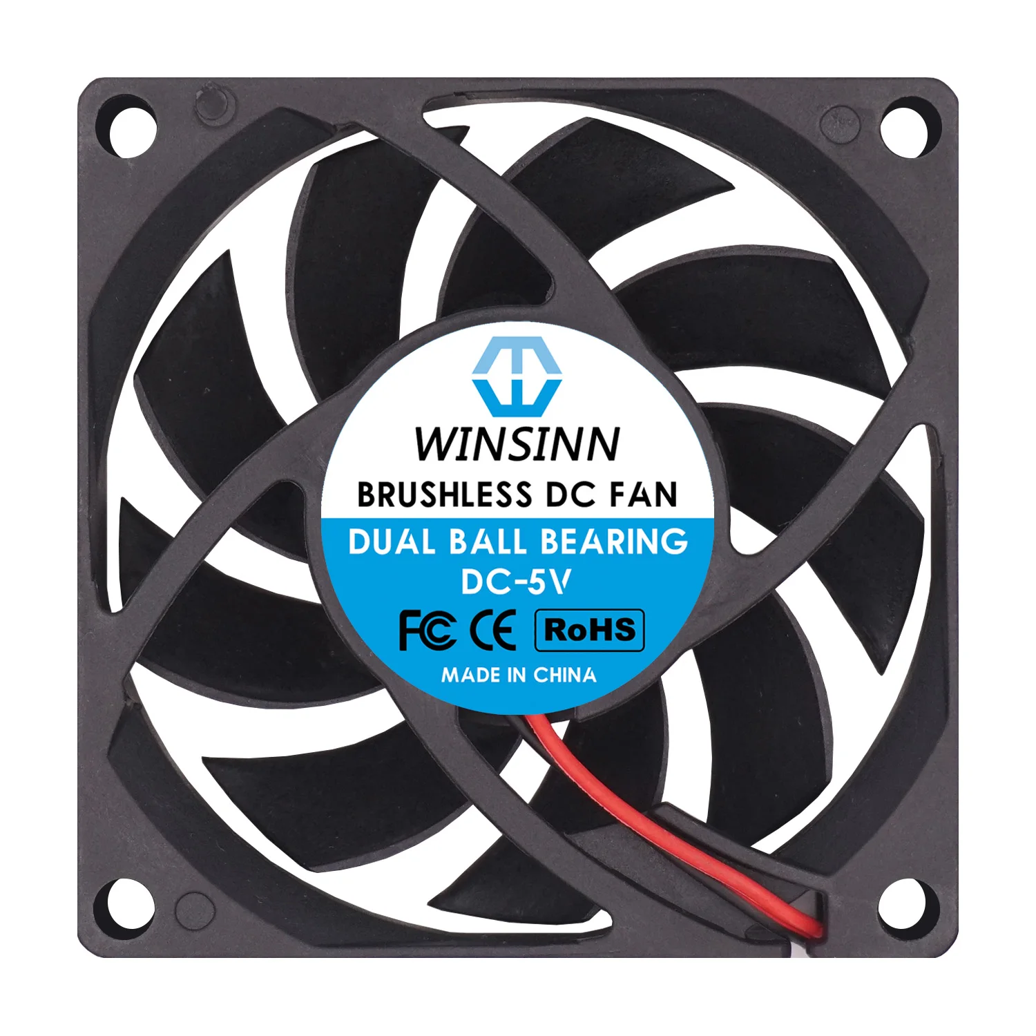 WINSINN 7015 70mm Fan DC 5V 12V 24V Sleeve / Dual Ball Bearing Brushless Cooling 70x15mm 2PIN