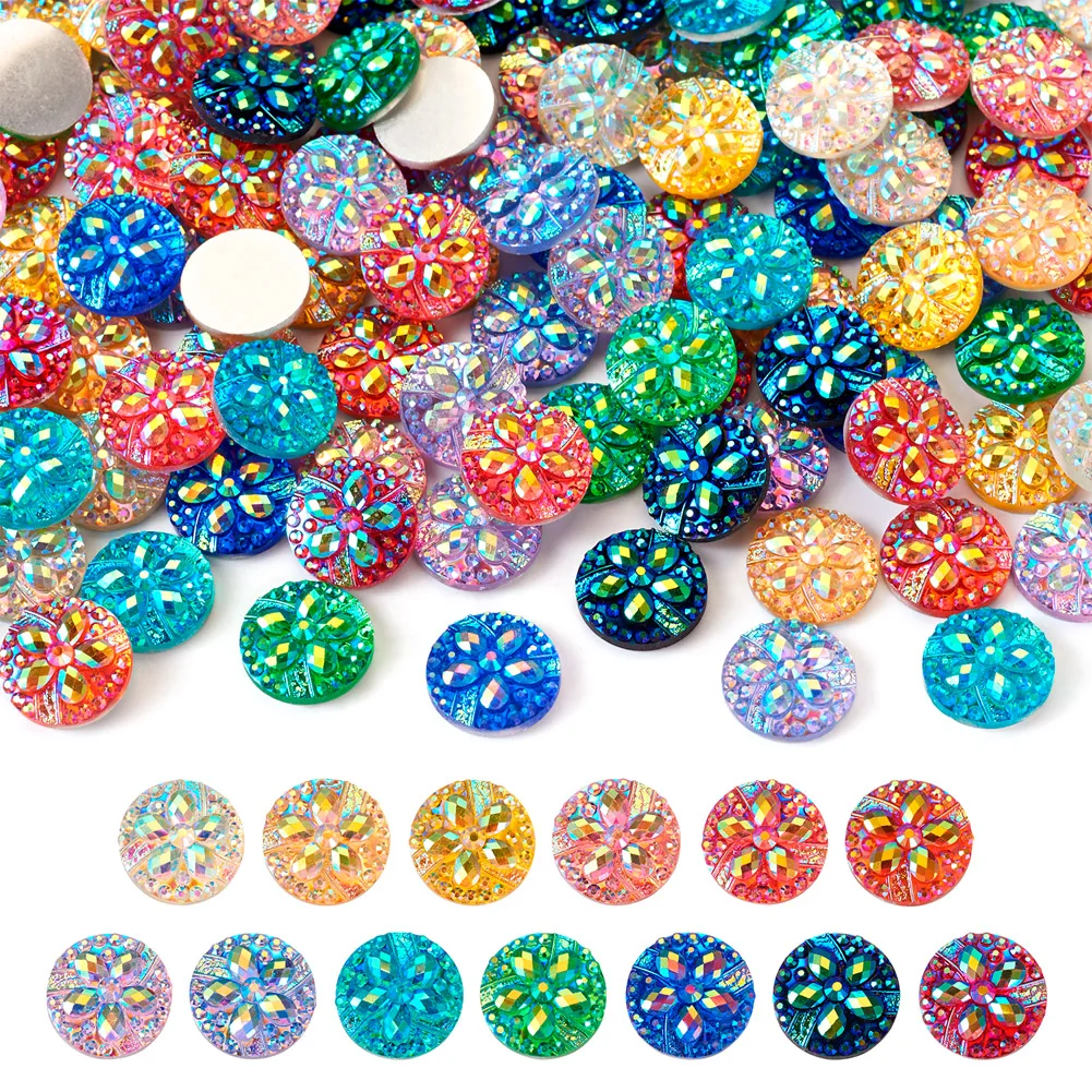 

1Box Half Round Resin Cabochons 12mm Glitter Mermaid Flatback Dome Cabochon for Craft DIY Pendant Earring Jewelry Making