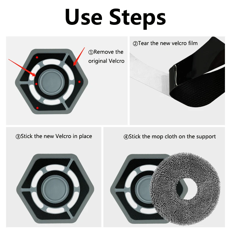 4 шт. держатель для швабры на липучке для Ecovacs Deebot N9 +/Yedi швабра станция робот-пылесос тряпка для чистки кронштейн волшебная наклейка