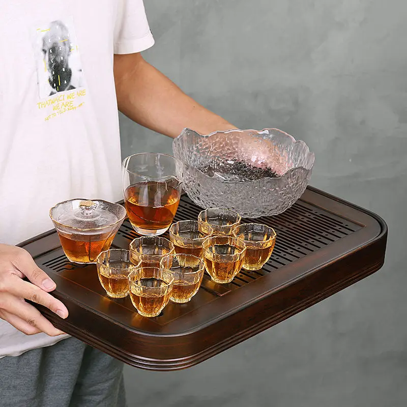 Tea tray, bamboo water storage type, small tea tray, small household drip tea holder, tea sea, tea holder, water storage kungfu