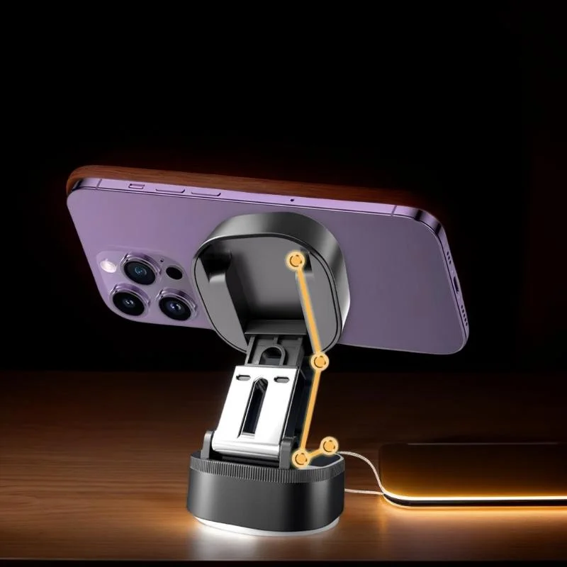 Ultra Magnetic Phone Holder Foldable Car Phone Mount Dashboard Phone Bracket 360 Degree Rotation Vacuum Suction Cup Stand