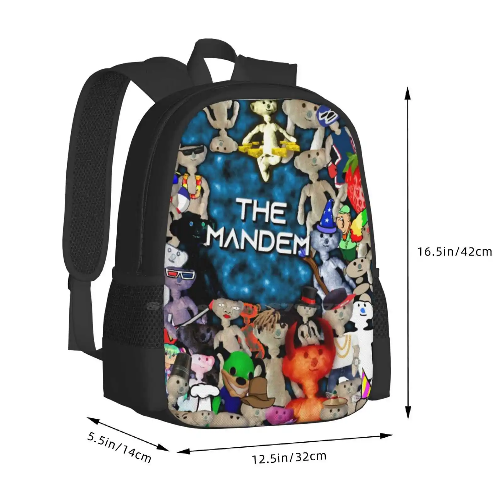 Der Mandem-Bär Neuankömmlinge Unisex Taschen Studenten tasche Rucksack tragen Alpha Doggle Ted Mandem