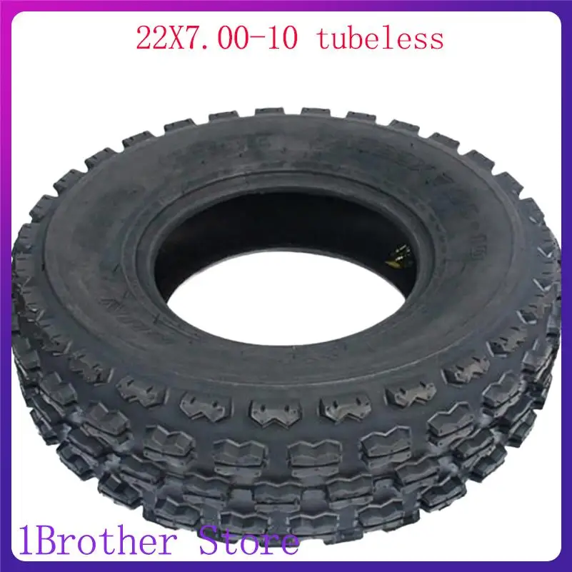 

Бескамерная шина 22X7-10 для квадроциклов, 10-дюймовая вакуумная шина 22X7.00-10, подходит для квадроциклов, пляжных велосипедов, шин для бездорожья и грязи.