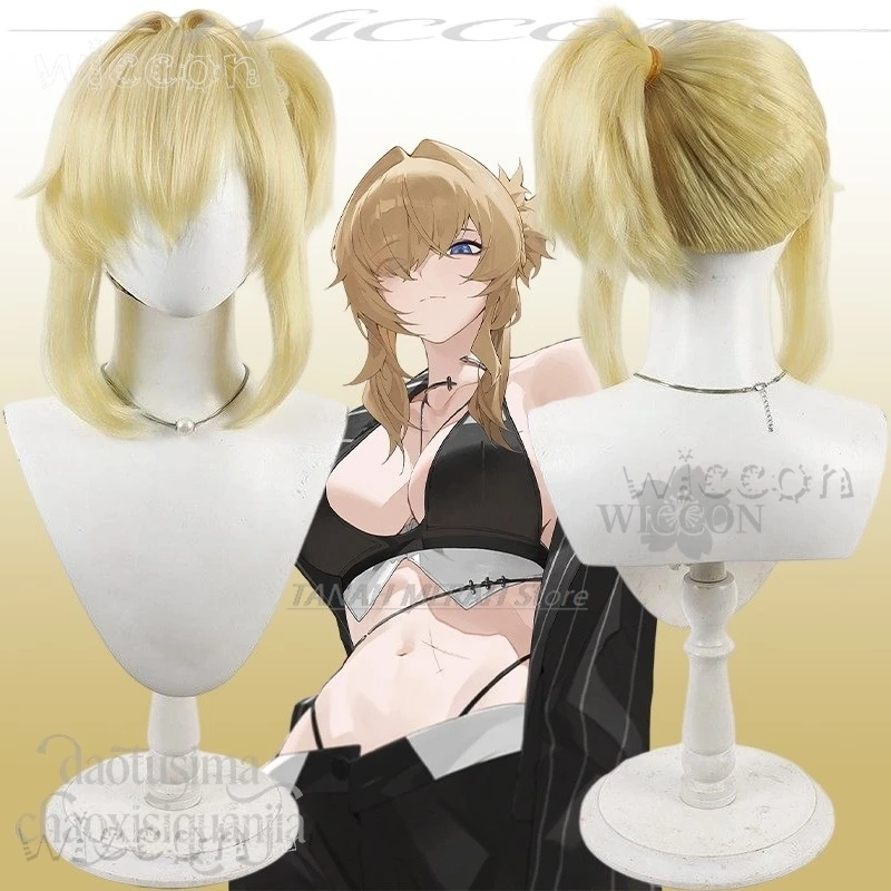 

Adults costume Grave Beautiful You Cosplay Goddesss Anime Game Victoryy Costumes Light Yellow Wigs Short Braid Halloween carniva