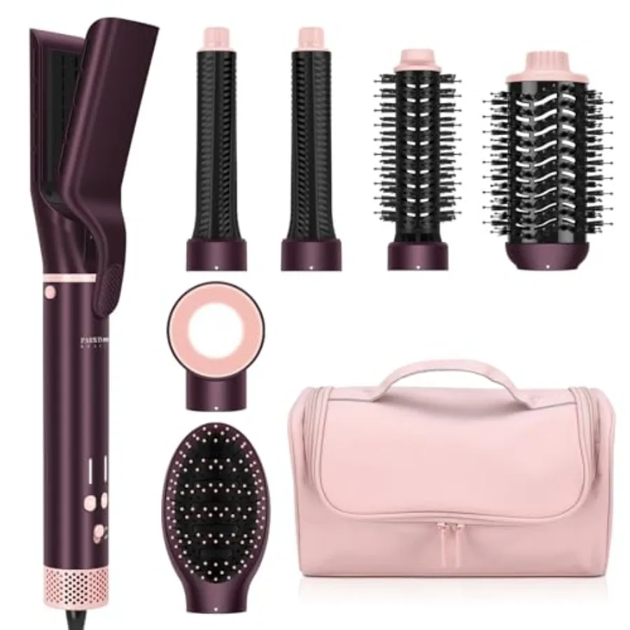 

MaxAIR 2.0 7-in-1 Hot Air Styler Travel Dual Voltage Multi-Styler Set High Speed Hair Dryer Brush with Air Hair Straightener 1.