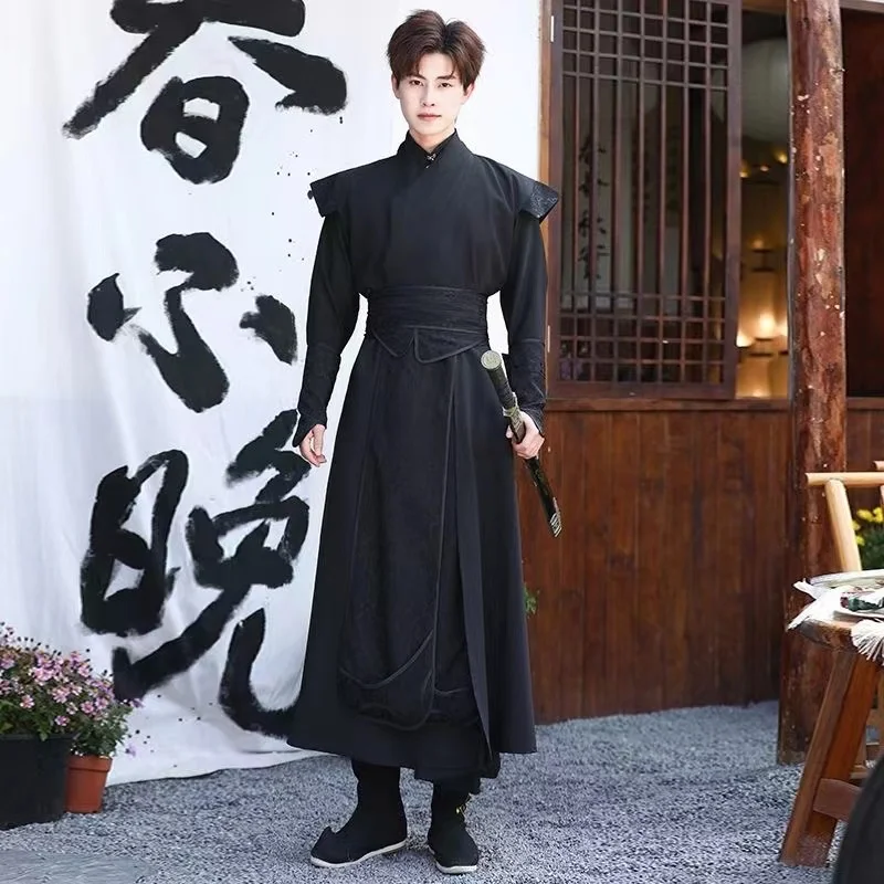 Black Power Cosplay Cotsume Anime Moran Heixuan Zhouhui Clothing Dress Niche Boys Dark Swordsman Young Hero Show Clothes COS