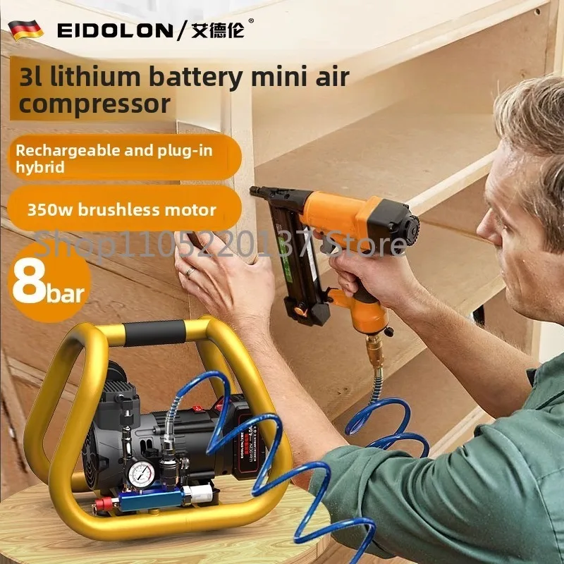 Woodworking Special Air Lithium Battery Mini Air Compressor Small Portable Tire Inflation Air Compressor