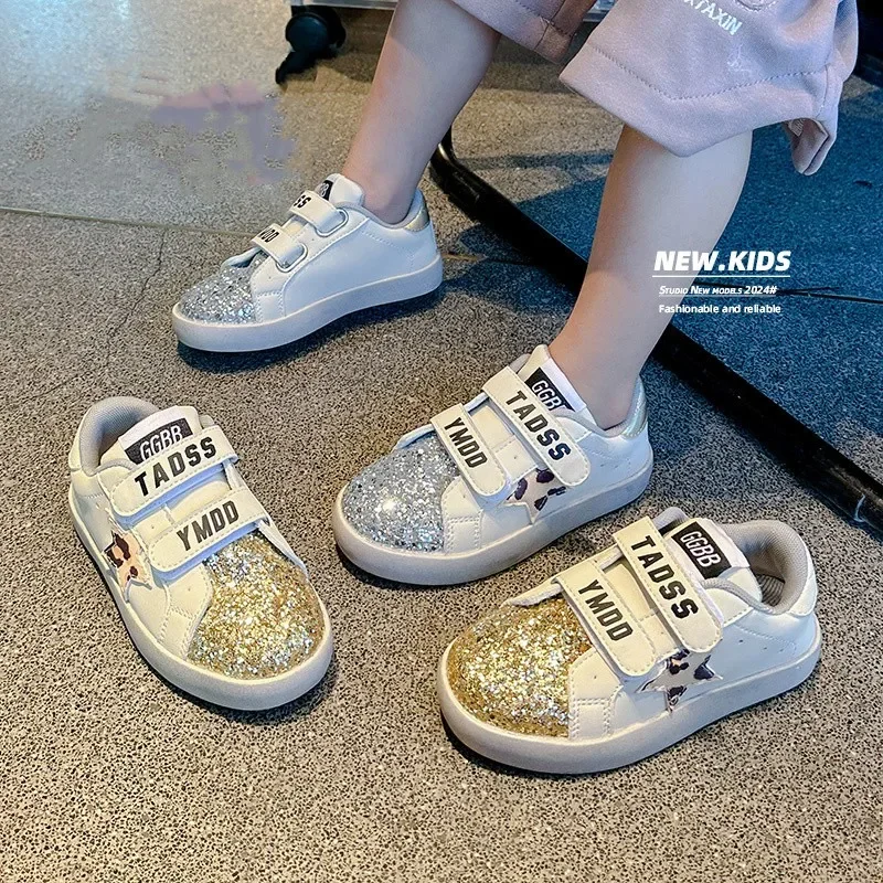 

Baby Spring/autumn Fashion Sequined Catwalk Style Cute Students Sneakers Flat Vulcanized Shoes Comfortable Kids Toddler Shoes