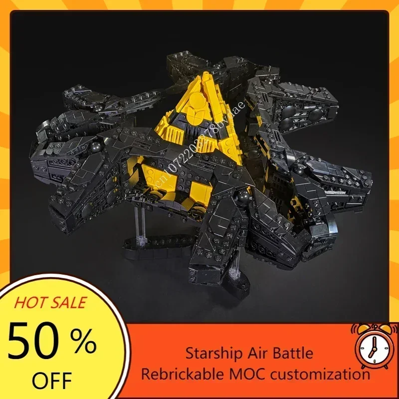 

2126PCS MOC Space Battle Stargate Goa'uld Ha'tak ship Model Technology Creative Custom Puzzle Assembly Toys Kids Gifts