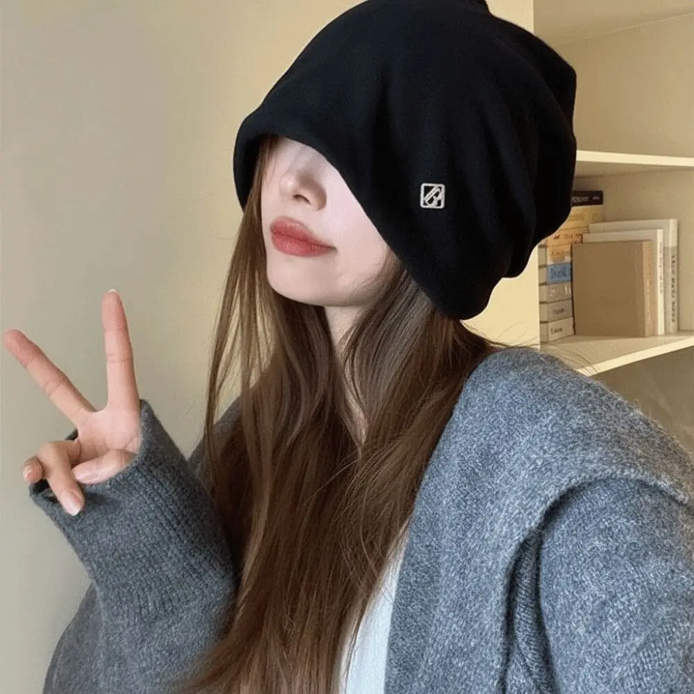 Elastic Slouchy Beanie Hat Breathable Solid Color Warm Cold Headwear Stretchable Slouch Baggy Skullies Bonnet Outdoors