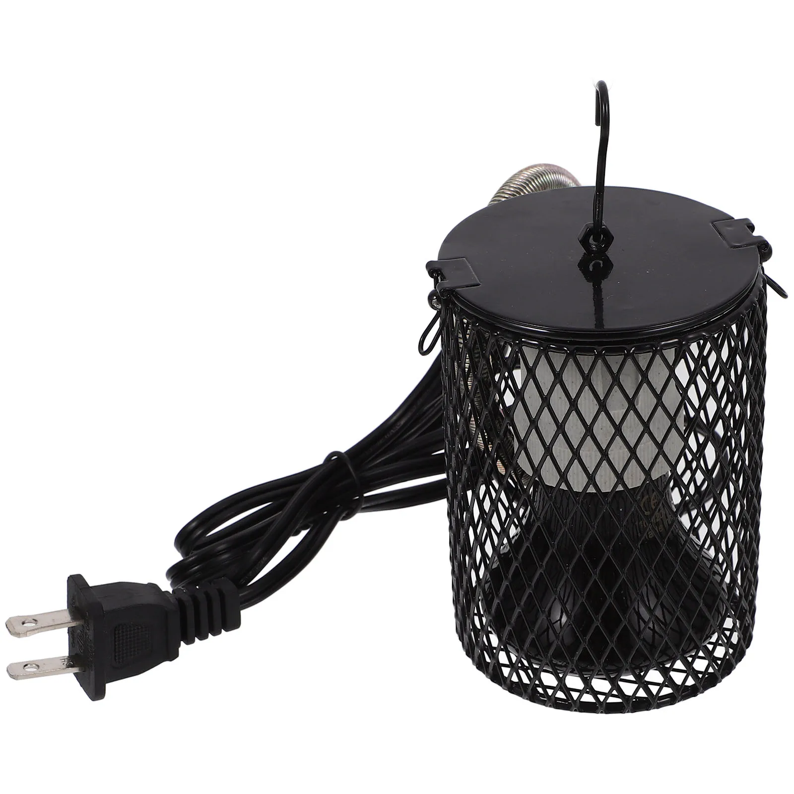 

Reptile Basking Light Ceramic Lampshade Heating Lantern for Turtle Tank Black Habitat Cover Heat Preservation Basket