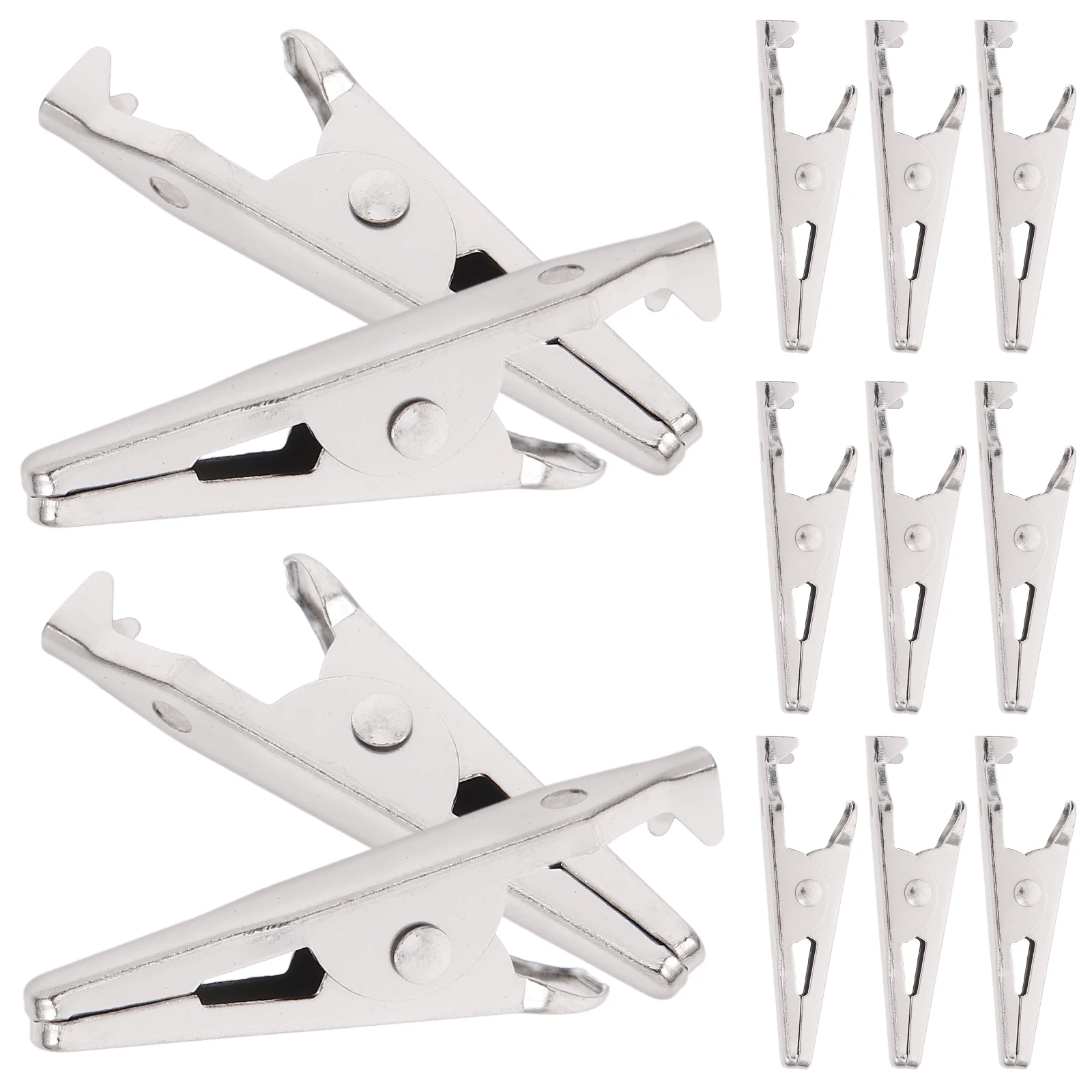 

100pcs Metal Alligator Clips Electroplated Secure Grip For Electrical Testing Craft Projects Home Office Use Small Clips Spring
