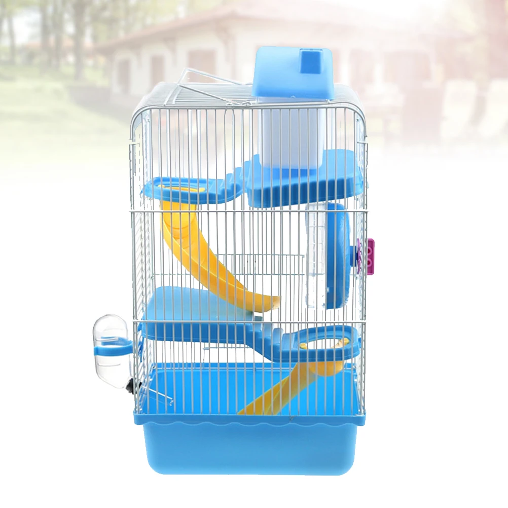 

21 X27x45cm Hamster Three-layer Cage Activity Center Guinea Pig Play House Hideout Bedding Habitat Gerbil Various Carrier