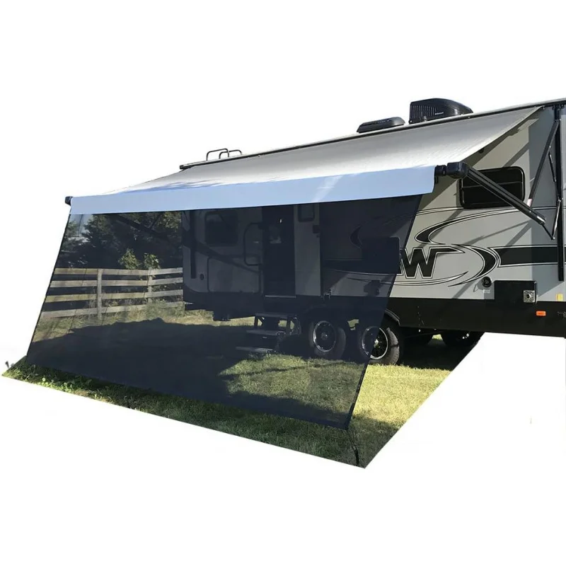 

RV Awning Sun Shade Screen Sunshade 8' X 15' 3'' (Fit for 16' Awning)- Mesh Sunscreen Motorhome Camper Trailer Awning Shade Scre