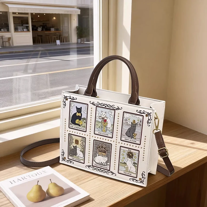 Dames Tarot Card Cat Print Han - Luxury Bags Edit recensie en prijs