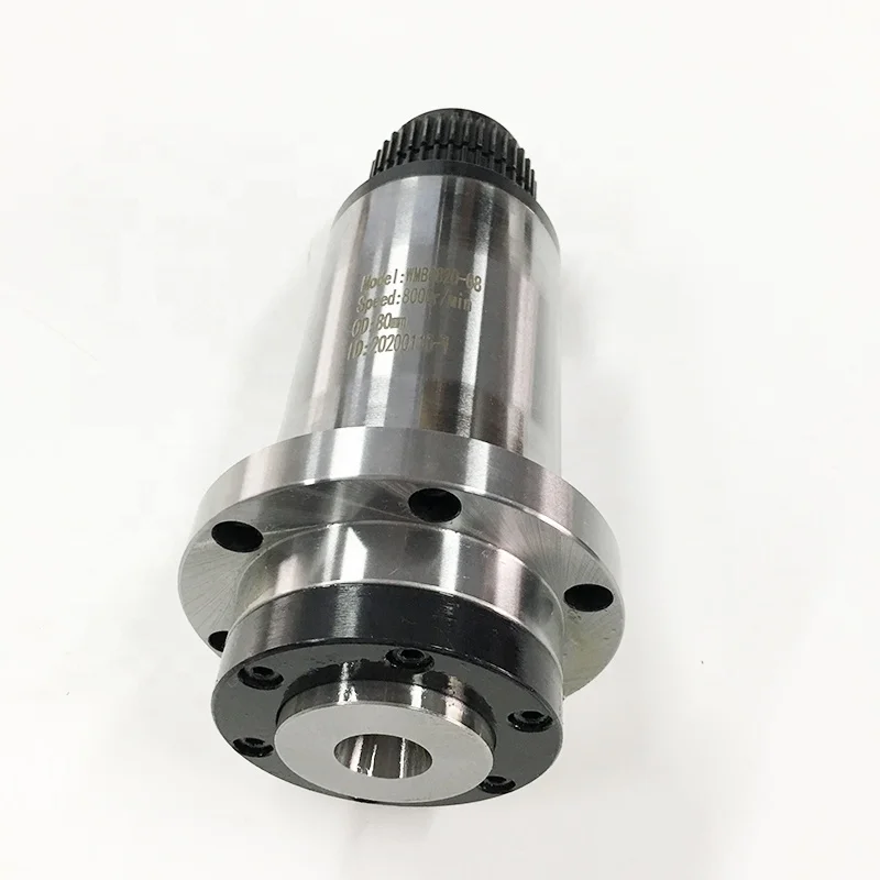 Machine center belt drive spindle vertical mounting diameter 80mm ISO20 8000 rpm cnc milling spindle