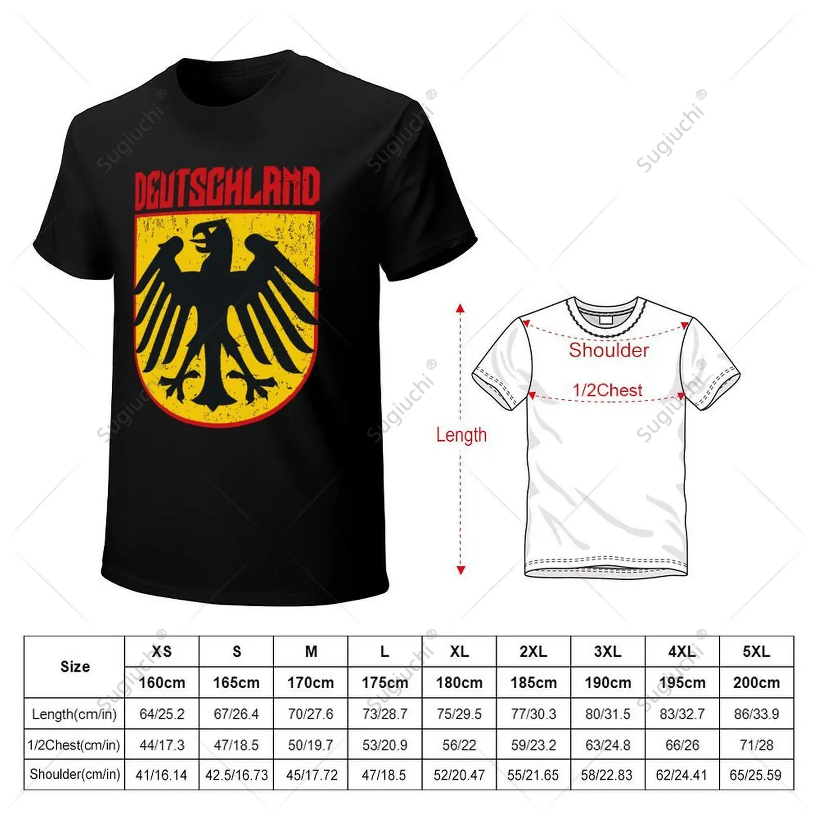 للجنسين الرجال ألمانيا ألمانيا الألمانية النسر التي شيرت تيز تي شيرت النساء الفتيان 100% القطن تي شيرت #6