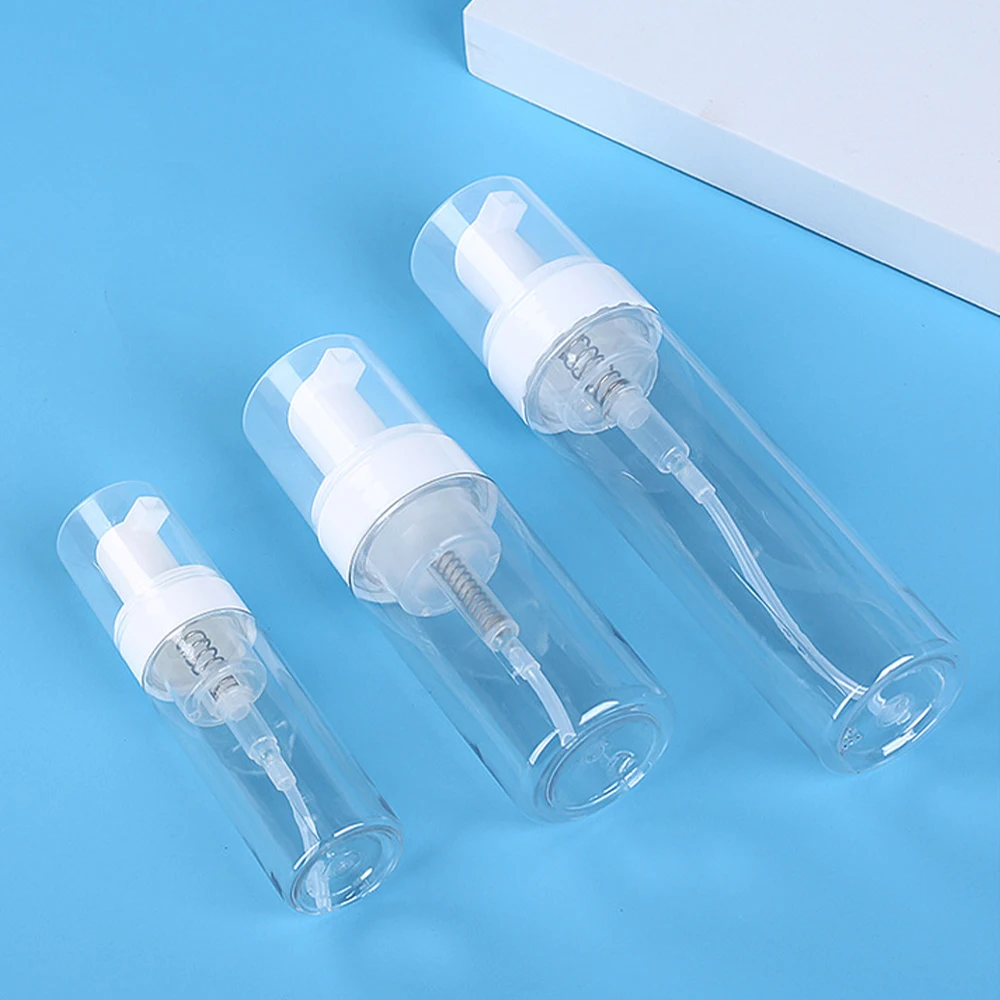 10/20/30pcs 150ml 200ml Foam Pump Bottles Clear Plastic Foaming Soap Dispenser Cleanser Hand Sanitizer Shampoo Container Travel