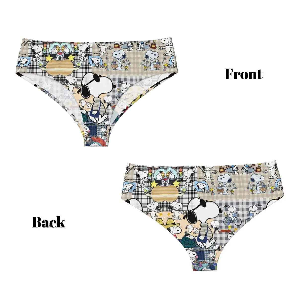 سراويل داخلية قصيرة مخصصة من S-Snoopyes للنساء ملابس داخلية مريحة قابلة للتمدد