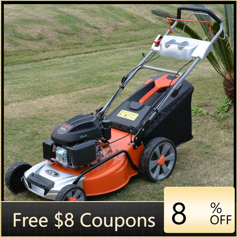 

XMSJ Garden Machine 21 Inch Steel Deck Lawn Mower 92# Gasoline 4 Stroke Self-propelled Lawnmower CJ21G4IN1L159